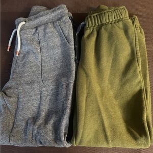 Boys bundle joggers grey and olive green size 8-10